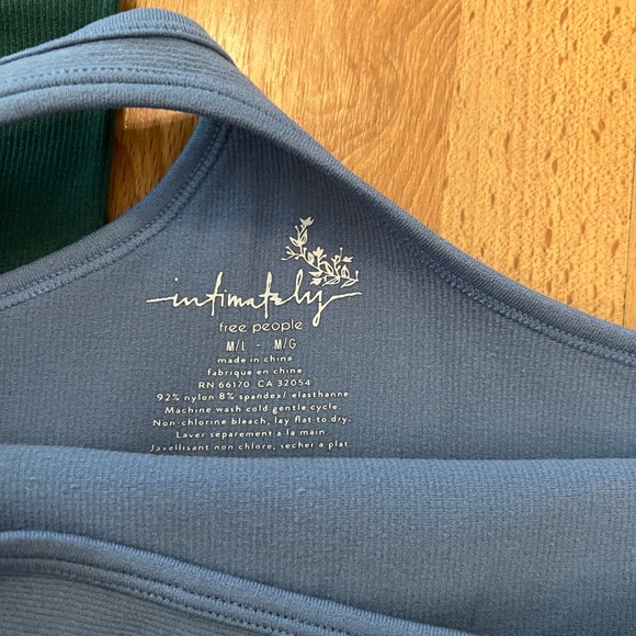 Set of (2) Free People Ribbed Tank Tops M/L - Picture 4 of 5